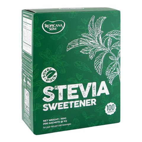 Tropicana Slim Stevia Sweetener Saver Pack, 100-Sachets