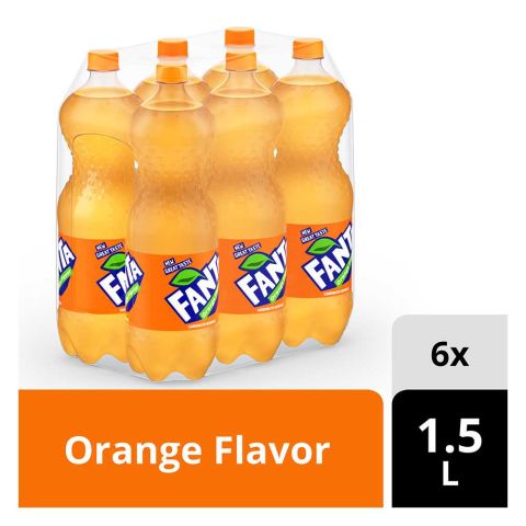 Fanta Orange 1.5 Liters, 6 Pieces