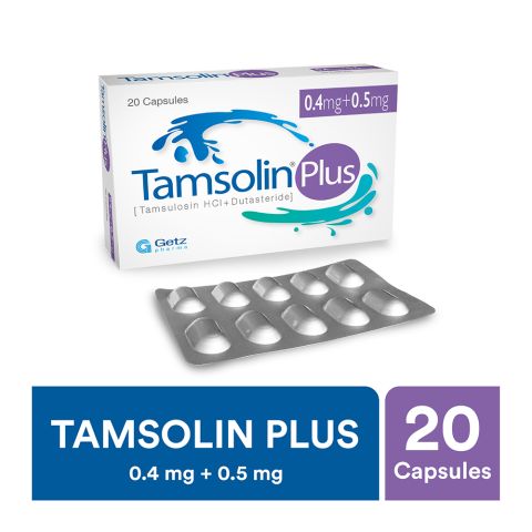 Getz Pharma Tamsolin Plus Capsule, 0.4mg + 0.5mg, 20-Pack