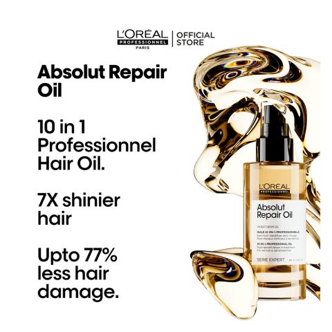 L'Oreal Professionnel Serie Expert Absolut Repair Oil 90 ML - For Dry and Damaged Hair WithÂ WheatÂ Protein
