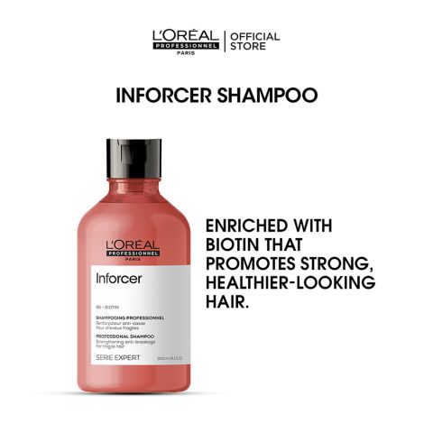 L'Oreal Professionnel Serie Expert Inforcer Shampoo 300 ML - For Weak & Brittle Hair With BiotinÂ &Â VitaminÂ B6