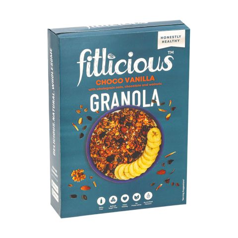 Fitlicious Choco Vanilla Granola Cereal, 370g