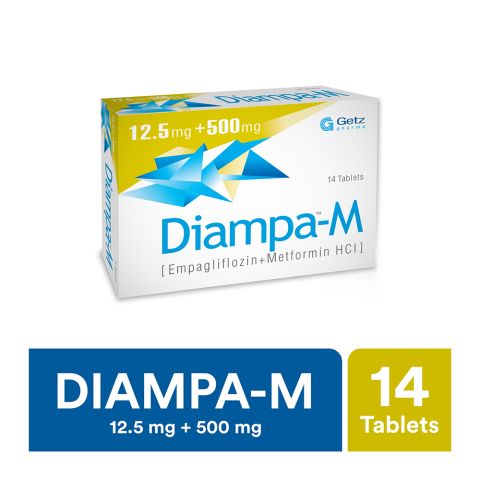 Getz Pharma Diampa-M Tablet, 12.5mg + 500mg, 14-Pack