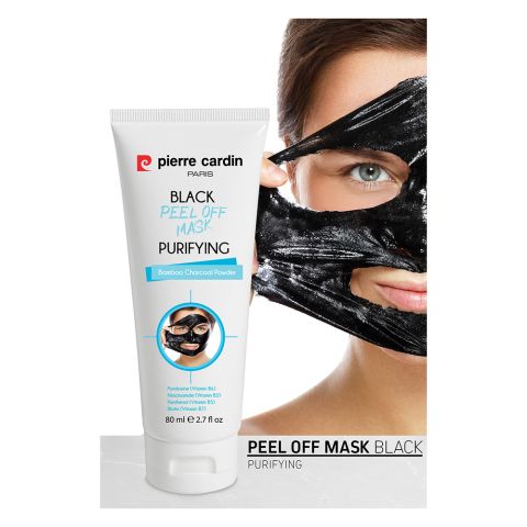 Pierre Cardin Paris Peel Off Mask, Moisturizing, Mushroom Extract, Allantoin & Glycerin, 75ml, Black