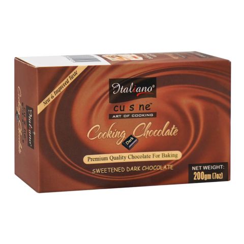 Italiano Cooking Chocolate, Sweetened Dark Chocolate, 220g
