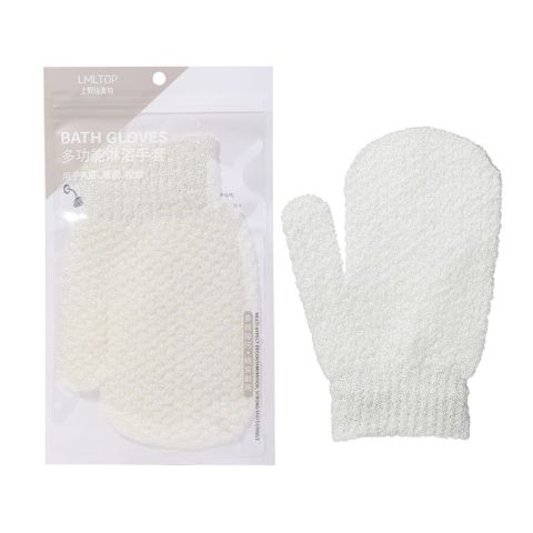 Lameila Bath Gloves, White, #C167